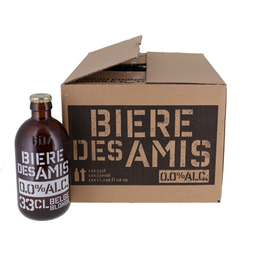 Afbeeldingen van Bière Des Amis Blond 0.0% 12x33cl Doos