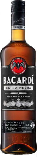 Afbeeldingen van Bacardi Carta Negra 40% 70cl Fles