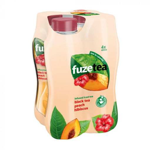 Afbeeldingen van Fuze Tea Black Tea Peach Hibiscus 4x40cl Clip