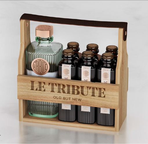Afbeeldingen van Le Tribute Gin Wooden Box